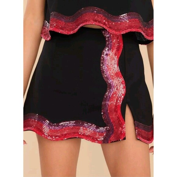 Queen Of Sparkle Sequins Short Skort NWT - Picture 1 of 14
